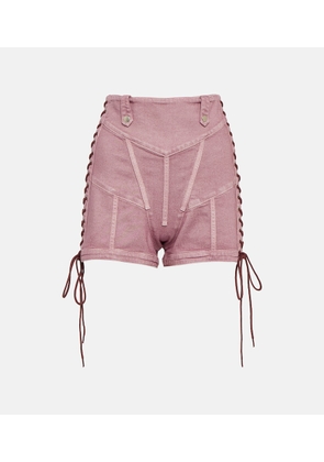 Jean Paul Gaultier x KNWLS high-rise denim corset shorts
