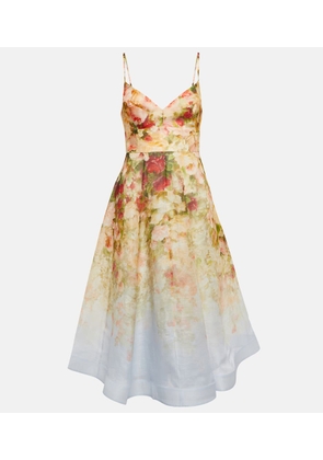 Zimmermann Luminosity linen and silk midi dress