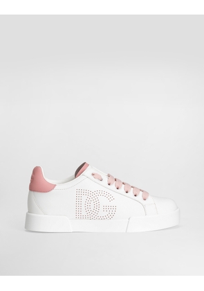 Dolce & Gabbana Calfskin Portofino Sneakers - Woman Sneakers Pink 37.5