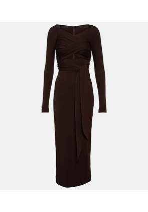 Dolce&Gabbana Draped wool-blend midi dress