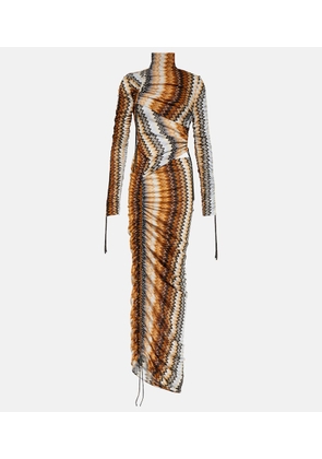 Missoni Zig Zag ruched maxi dress