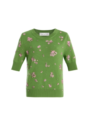 Oscar de la Renta Embellished Wool Sweater - Moda Operandi