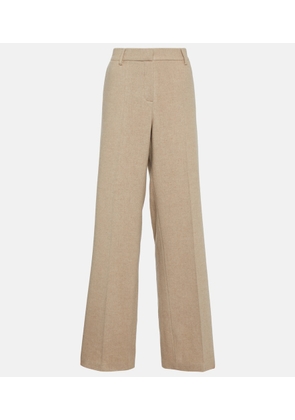 Magda Butrym Mid-rise cashmere wide-leg pants