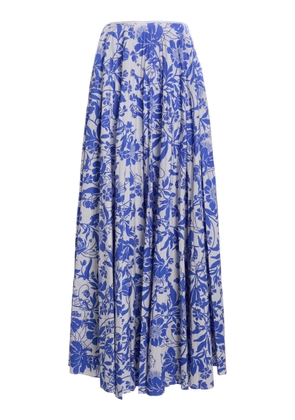 S.S.DALEY Kate Pleated Floral Crepe Maxi Skirt - Moda Operandi