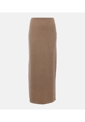 JW Anderson High-rise mohair-blend midi skirt