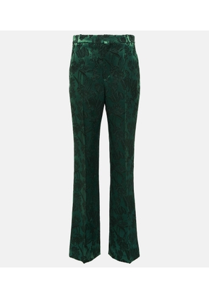 Chloe Jacquard wool and silk slim pants