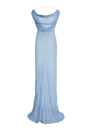 Arcina Ori Jordana Draped Georgette Maxi Dress - Moda Operandi