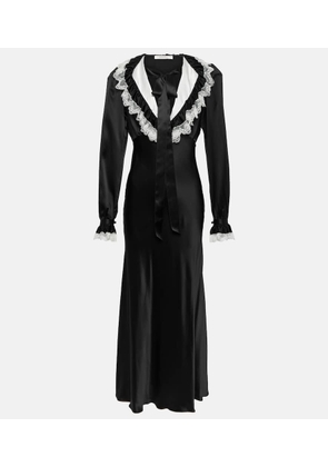 Rodarte Silk satin midi dress