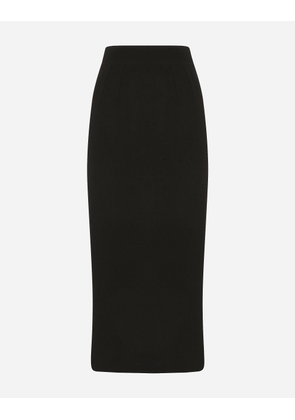 Dolce & Gabbana Virgin Wool Pencil Skirt - Woman Skirts Black 42