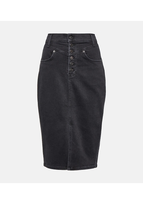 Veronica Beard Herron denim midi skirt