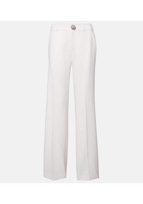 Area Embellished cutout wool flared pants