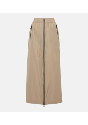 Brunello Cucinelli Zip-up taffeta maxi skirt