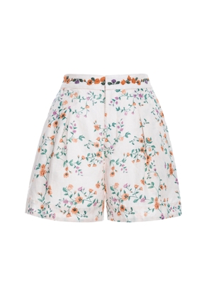 Agua by Agua Bendita Martea Printed Linen Shorts - Moda Operandi