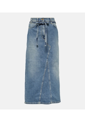 Altuzarra High-rise denim midi skirt