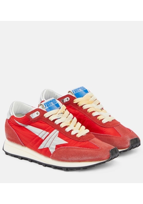 Golden Goose Marathon suede-trimmed sneakers