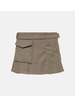 Aya Muse Mia pleated wool mini skirt