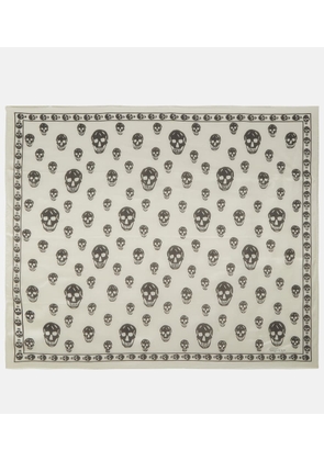 McQueen Printed silk scarf