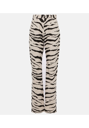 Alaia Zebra-print jeans