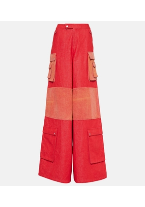 Didu High-rise wide-leg cotton pants