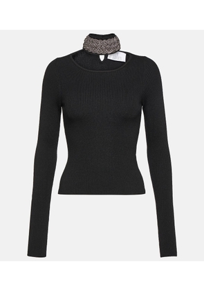 Giuseppe di Morabito Embellished wool-blend sweater
