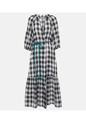 Eres Chess printed cotton midi dress