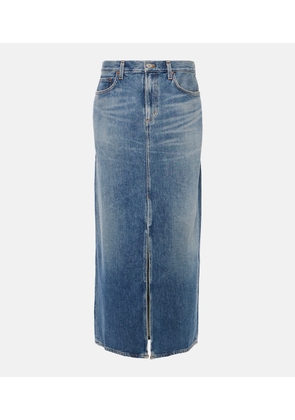 Agolde Leif denim maxi skirt