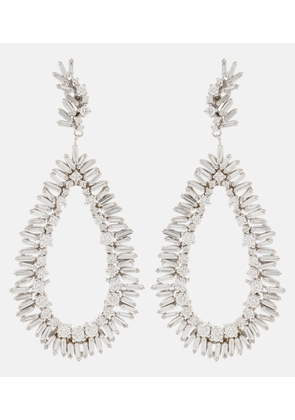 Suzanne Kalan 18kt white gold drop earrings with diamonds