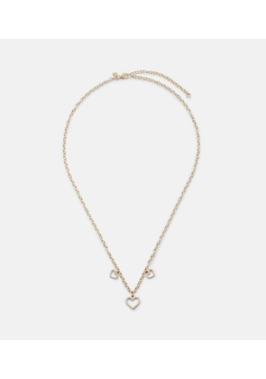 Sydney Evan Three Hearts 14kt gold necklace with diamonds