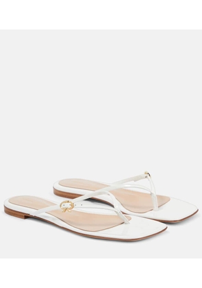 Gianvito Rossi Patent leather thong sandals