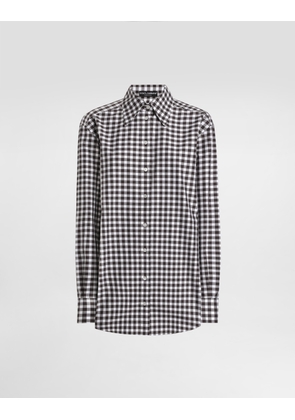 Dolce & Gabbana Cotton Check Shirt - Woman Shirts And Tops Multicolor 52