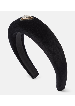 Prada Logo velvet headband