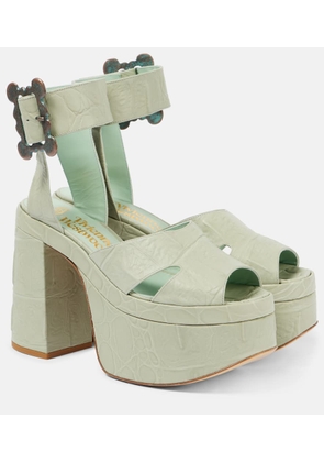 Vivienne Westwood Olde London croc-effect leather platform sandals