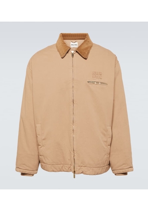 Miu Miu Cotton gabardine blouson jacket