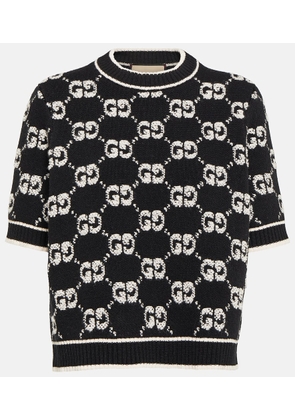 Gucci GG jacquard wool boucle top