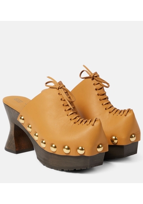 Etro 50 leather platform clogs