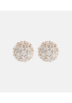 Stone and Strand Dainty Mirror Ball 10kt gold stud earrings with diamonds