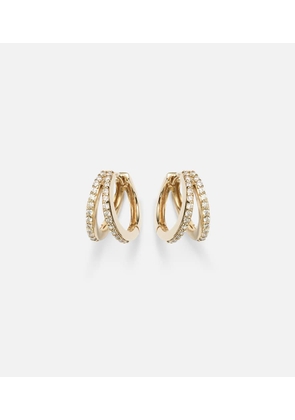 Stone and Strand Time 10kt yellow gold earrings with diamonds