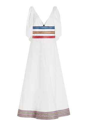 Rosie Assoulin Tie Another Day Striped Cotton Midi Dress - Moda Operandi