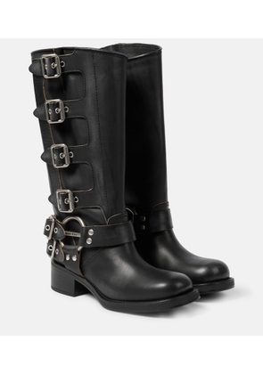 Miu Miu Leather biker boots