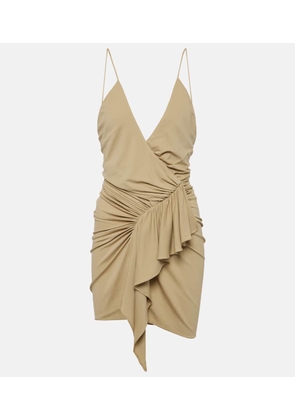 Alexandre Vauthier Draped ruffled wrap dress