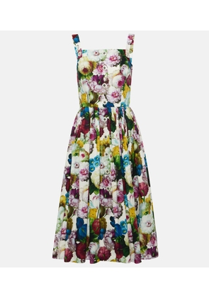 Dolce&Gabbana Floral cotton midi dress