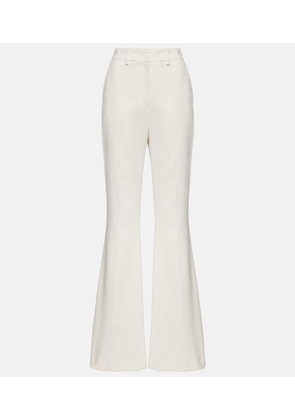 Balmain High-rise crepe flared pants