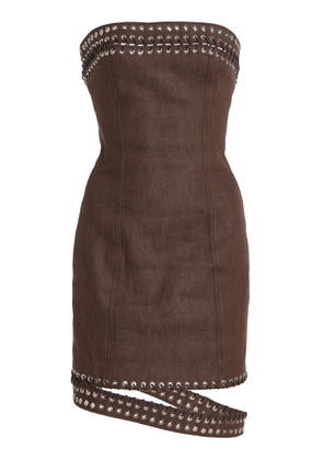 Ludovic de Saint Sernin Lucinda Bustier Denim Mini Dress - Moda Operandi