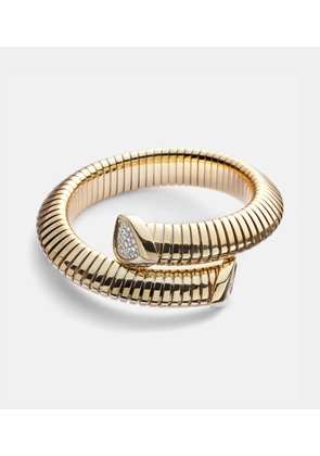 Marina B Trisola 18kt gold cuff bracelet with diamonds