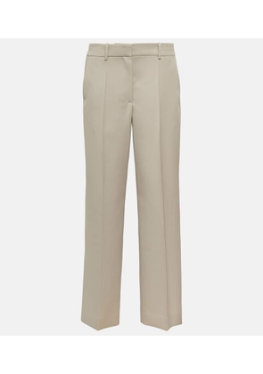 The Row High-rise straight wool pants