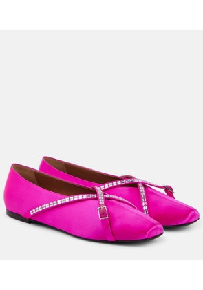D'Accori Cara satin ballet flats