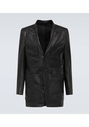 Rick Owens Lido single-breasted leather blazer