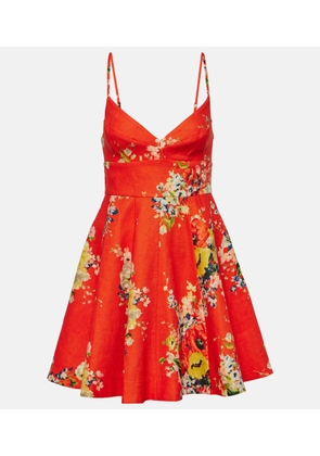 Zimmermann Alight floral linen minidress