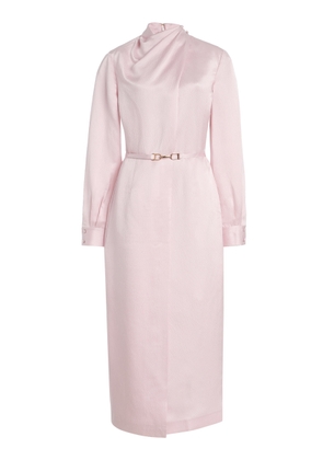 Gabriela Hearst Josef Cowl-Neck Silk Midi Dress - Moda Operandi