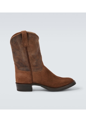 RRL Suede and leather cowboy boots